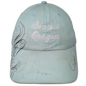 Royal Resortwear Seaside Oregon Blue Baseball Cap One Size Floral Rhinestone Hat